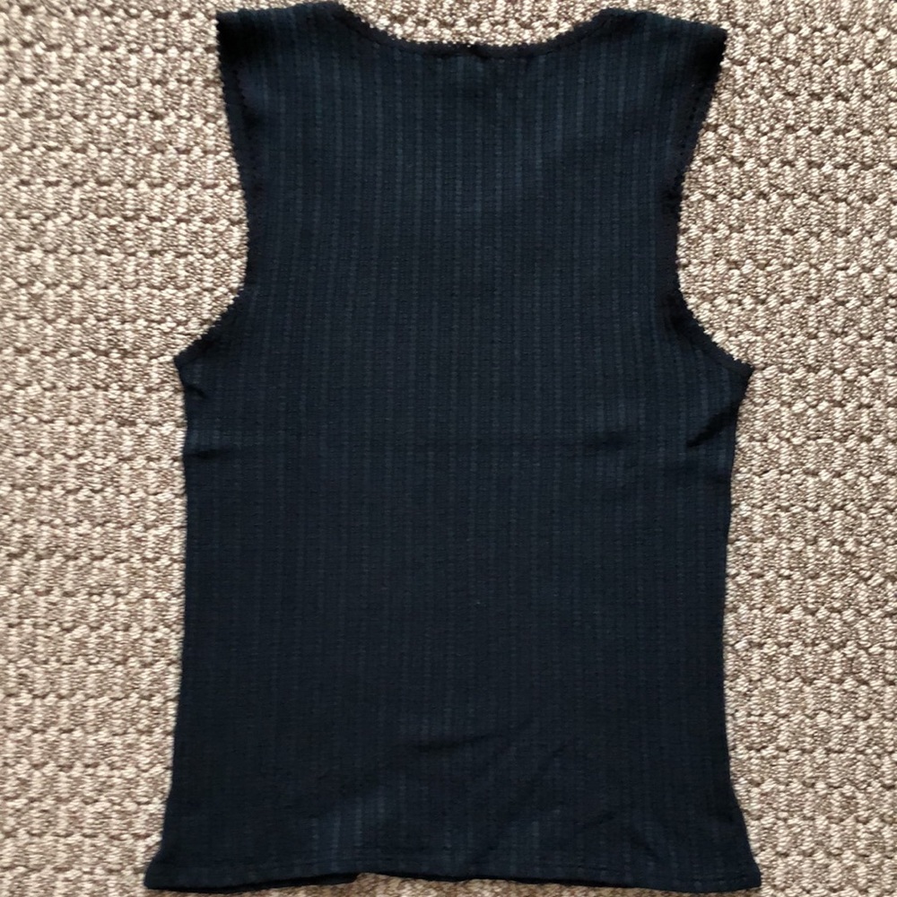 Only Hearts embroidered Blk Stretchy Cotton Tank - Picture 11 of 11
